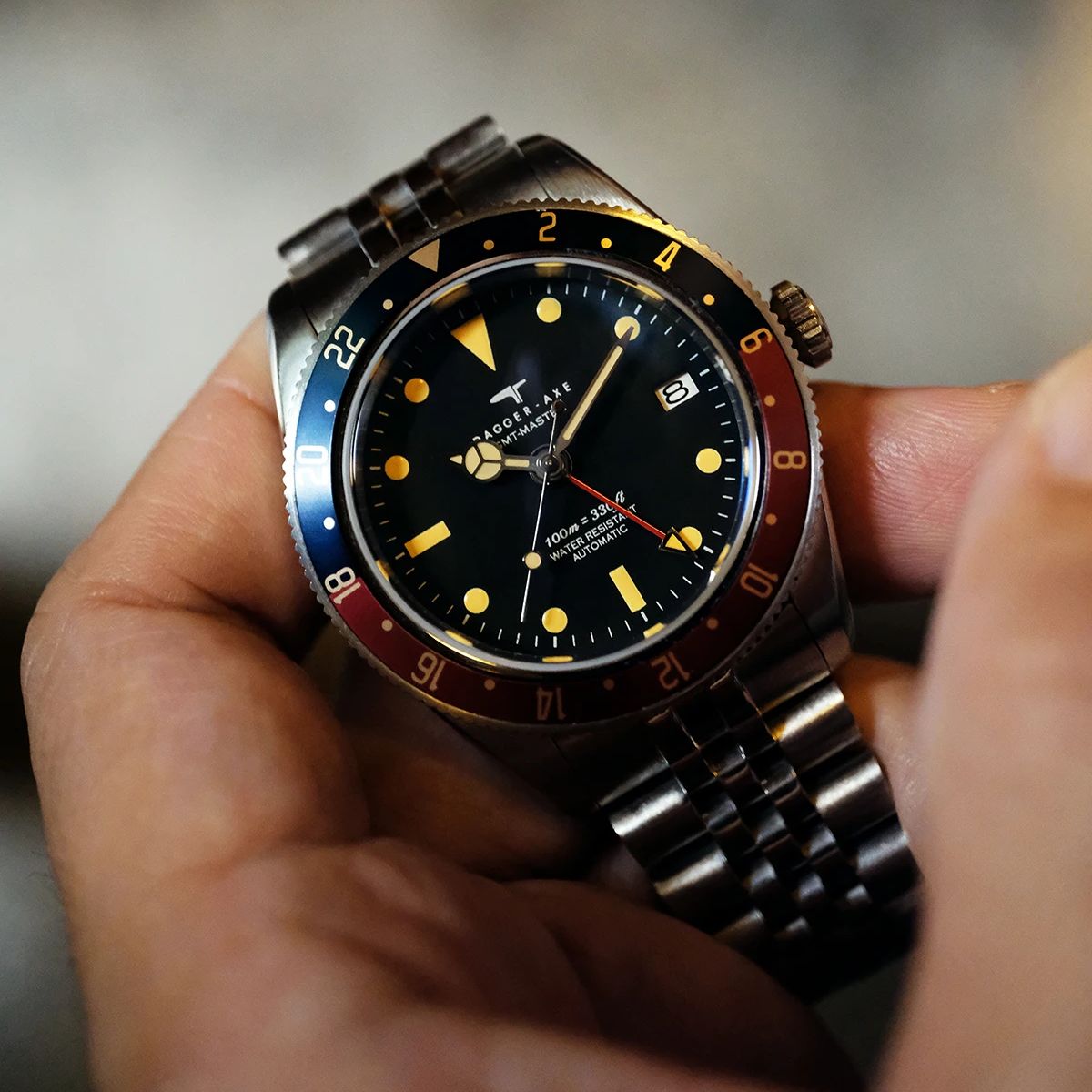Rolex Watch Submariner - DAGGERAXE Men Diver Watch 39mm GMT
