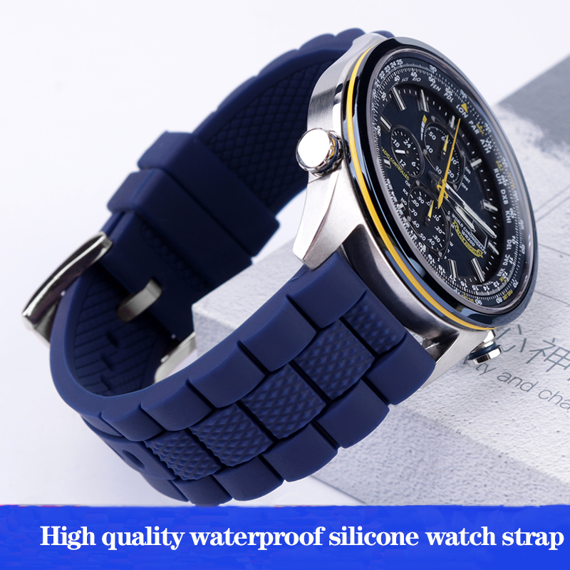 Citizen Watch Promaster - Silicone Watchband For Citizen AT8020 Blue